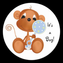 Sticker-It's a Boy Jungle babies stickers