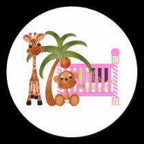 Sticker-It's a Girl Jungle babies stickers