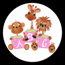 Sticker-It's a Girl Jungle babies stickers