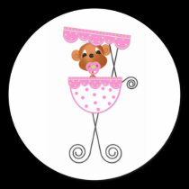 Sticker-It's a Girl Jungle babies stickers