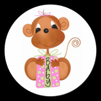 Sticker-It's a Girl Jungle babies stickers