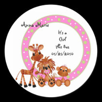 Sticker-It's a Girl Jungle babies stickers