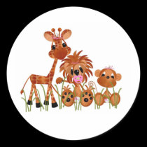 Sticker-It's a Girl Jungle babies stickers