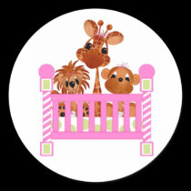 Sticker-It's a Girl Jungle babies stickers