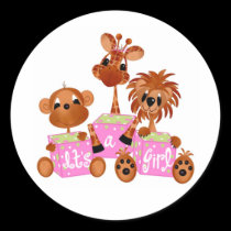 Sticker-It's a Girl Jungle babies stickers