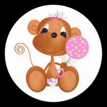 Sticker-It's a Girl Jungle babies stickers
