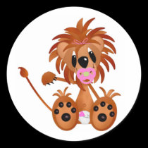 Sticker-It's a Girl Jungle babies stickers