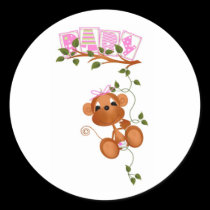 Sticker-It's a Girl Jungle babies stickers