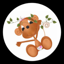 Sticker-It's a Girl Jungle babies stickers