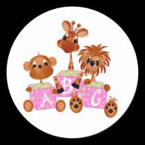 Sticker-It's a Girl Jungle babies stickers