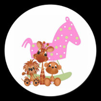 Sticker-It's a Girl Jungle babies stickers