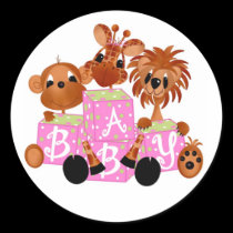 Sticker-It's a Girl Jungle babies stickers