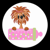 Sticker-It's a Girl Jungle babies stickers