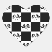 Sticker Love Auto car Racing Chequered Flags Flag