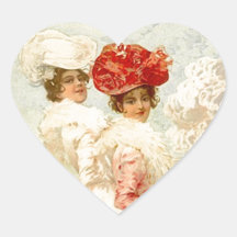 Sticker Lovely Vintage Victorian Clothing Friends