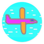 Sticker of airplane