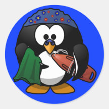 Sticker - Penguin Surfer