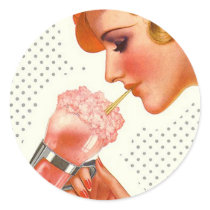 Sticker Retro Soda Fountain Mag cover advertising