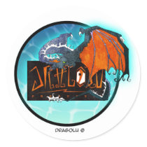 Sticker rond Dragolu production Autocollants
