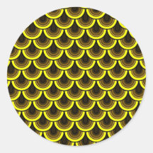Sticker Seamless retro pattern