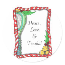 Sticker Sheet -Candy Cane Tennis