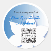 Sticker Template Blue Spa