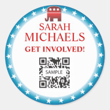 Sticker Template Republican Elephant