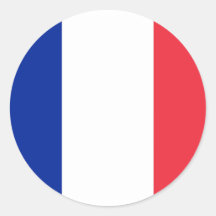 Sticker with Flag of France