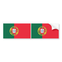 Sticker with Flag of Portugal Bumper Stickers