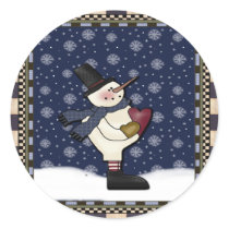 Stickers - Big Heart Snowman