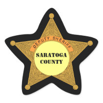 STICKERS Cute Deputy Sheriff Badge template area