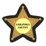 STICKERS Cute Deputy Sheriff Badge template area