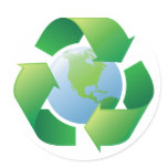 Stickers: Earth recycling symbol