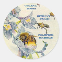 STICKERS HONEYBEE HONEY PRODUCERS PRODUCT MARKING