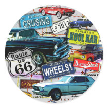Stickers - Route 66_Classic Cars