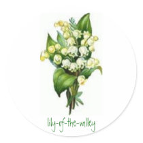Stickers with Lily-of-the-Valley Design
