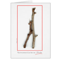stickfigure thanks greeting card