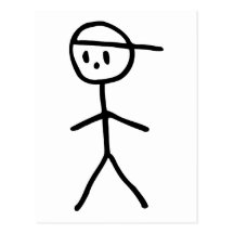 Stickman Boy Postcard
