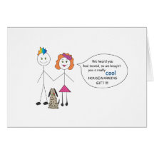 Stickpeople Greeting - Housewarming Greeting Card