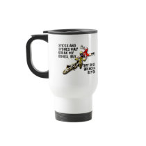 Sticks And Stones Motocross Dirt Bike Funny Mug