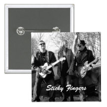 STICKY FINGERS_12X12_SW, Sticky Fingers Anstecknadelbutton