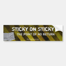 Sticky on Sticky Bumper Sticker