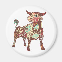Stier/Taurus Symbol Magnet