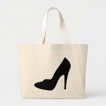 stiletto high heeled shoe icon canvas bags