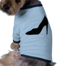 stiletto high heeled shoe icon dog shirt