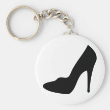stiletto high heeled shoe icon key chain