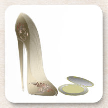 Stiletto Shoe and Compact Art Drink Coasters