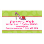 Stiletto Shoe Polka Dot Business Calling Cards Business Card Template