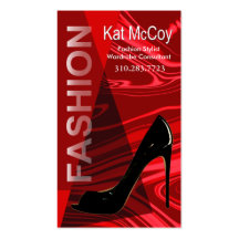 "Stiletto Style" - Fashion Stylist, Designer Business Card Templates