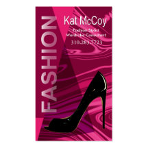"Stiletto Style" - Fashion Stylist, Designer Business Card Template
